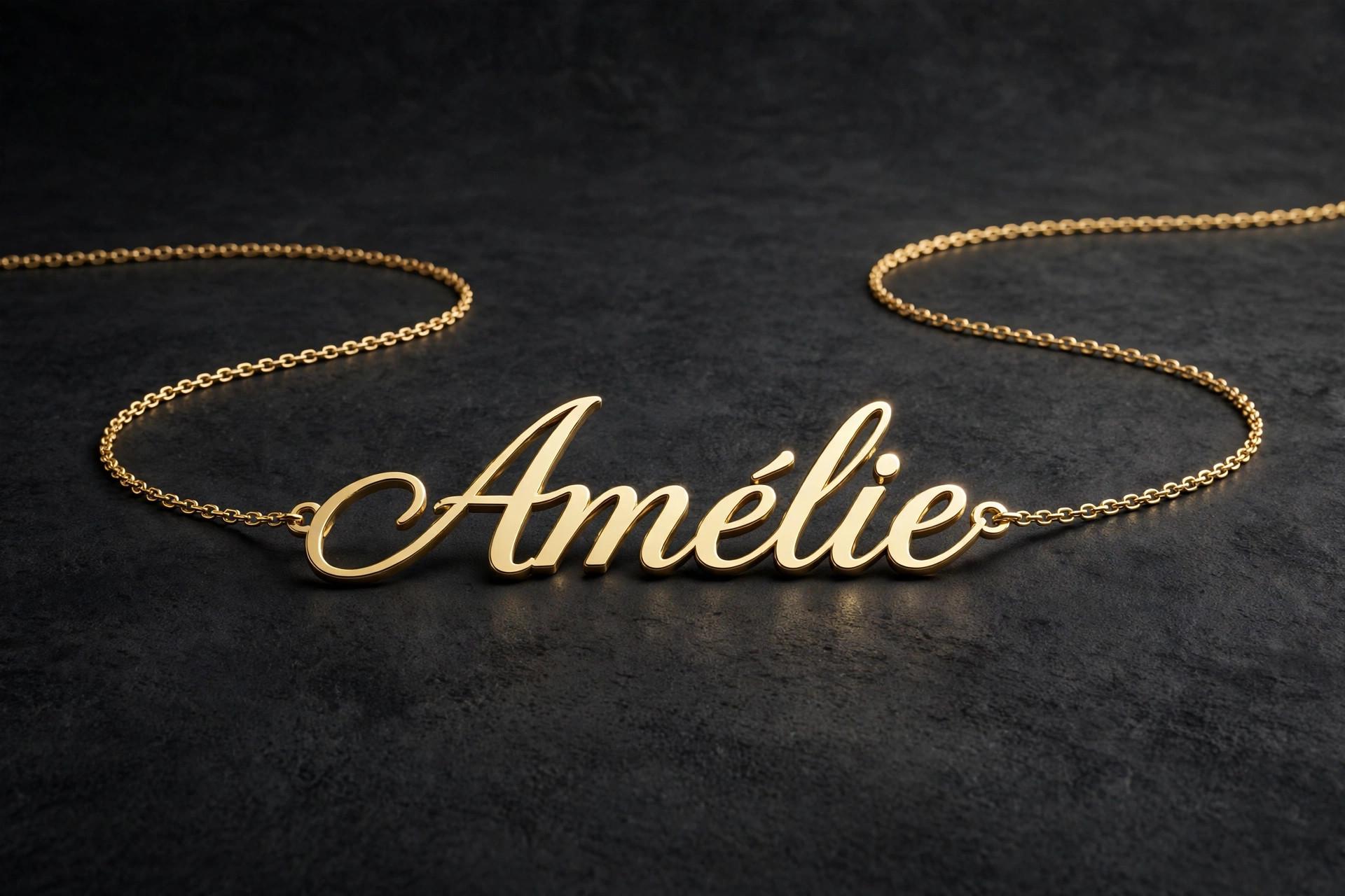 Custom gold name necklace
