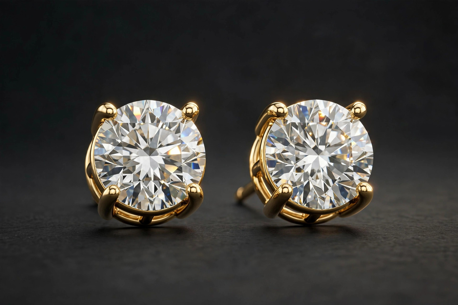 Moissanite stud earrings